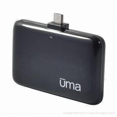 900mAh Mobile Charger with Micro-on, for iPhone, iPod, HTC, Samsung, DC 5V/500mAh Maximum Output